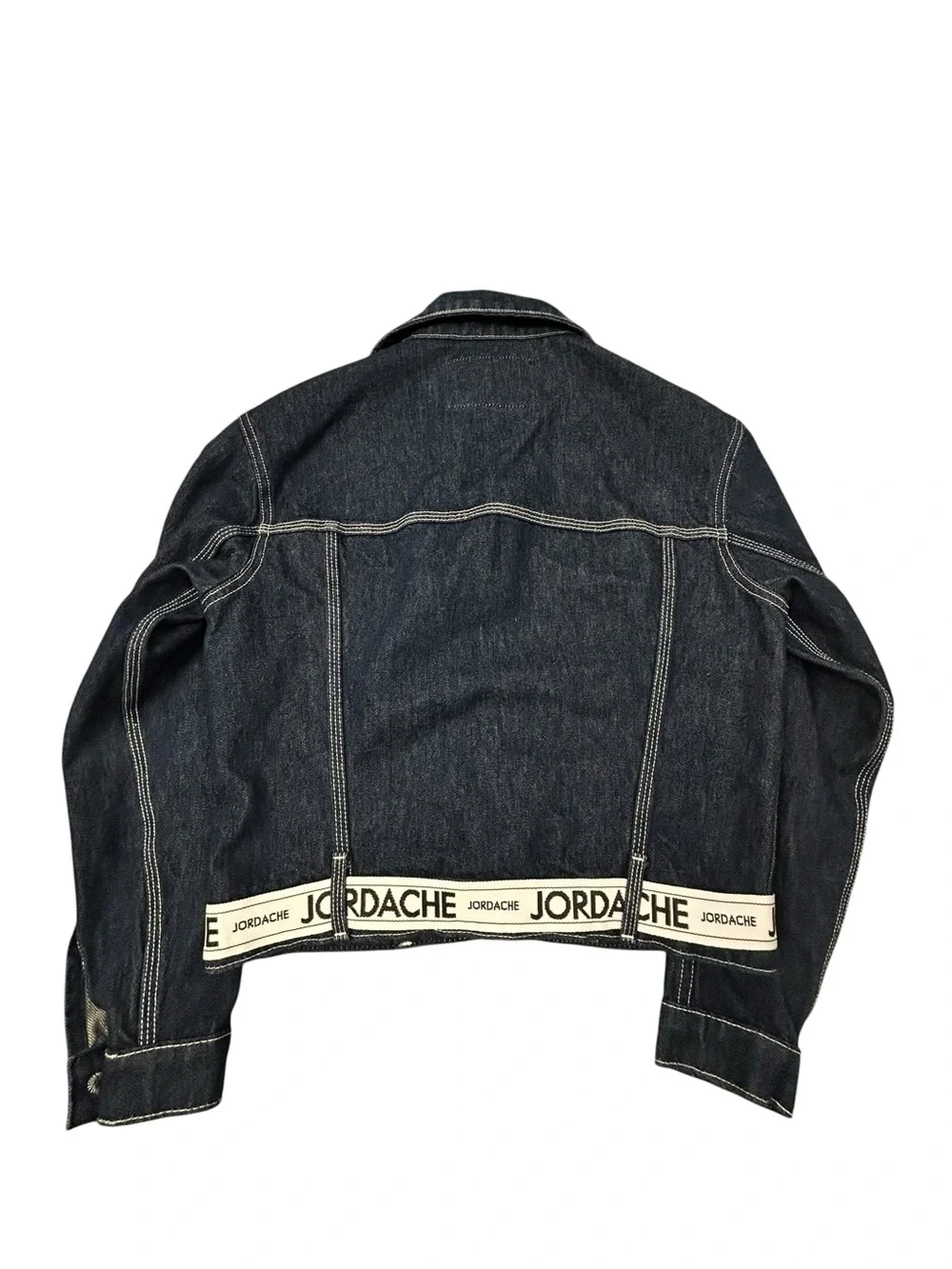 Jordache Rinse Cropped Jacket Women’s NWOT XS White‎ Cinch Belted Retro Denim